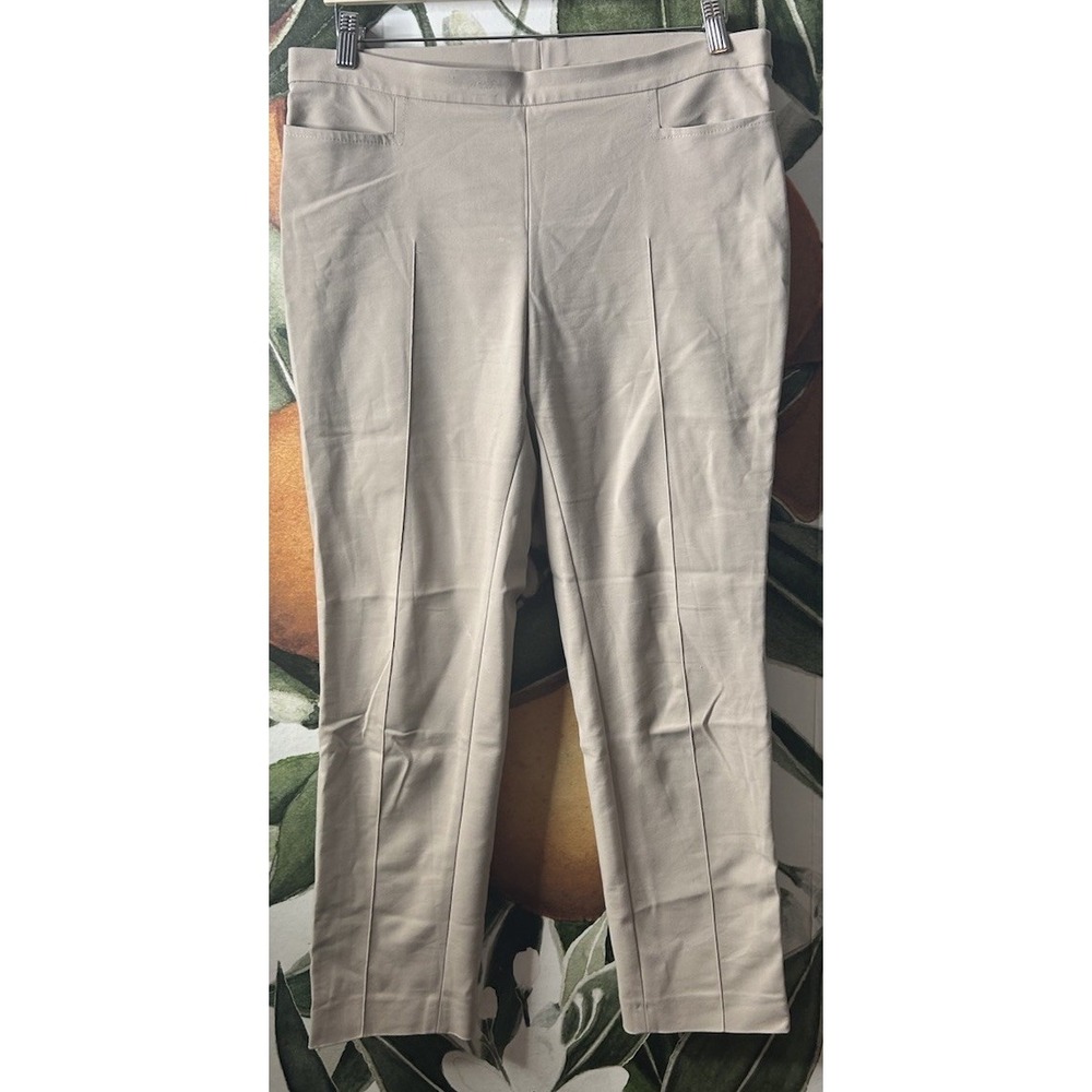 Akris‎ Punto Women's Size 10 Beige Magda Pleated Ankle-Crop Trousers Pants